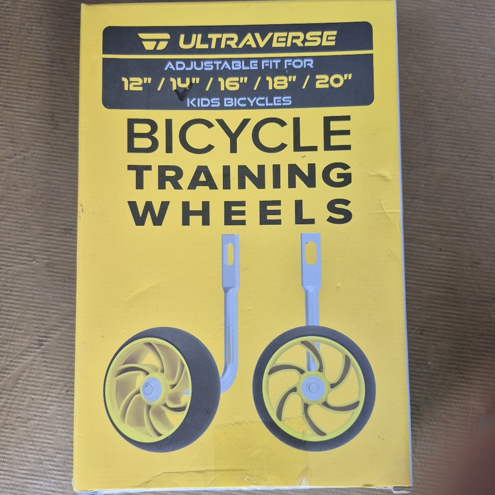 Ultraverse Yellow Bicycle Training Wheels